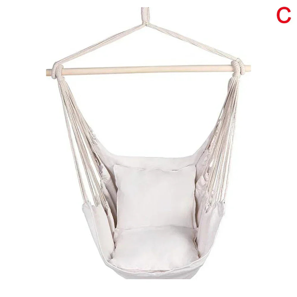 120KG Garden Hanging Chair Fabric Camping Rope Bed Bedroom Swing Seat Hammock Chair Hanging Hammock Hammock Swings