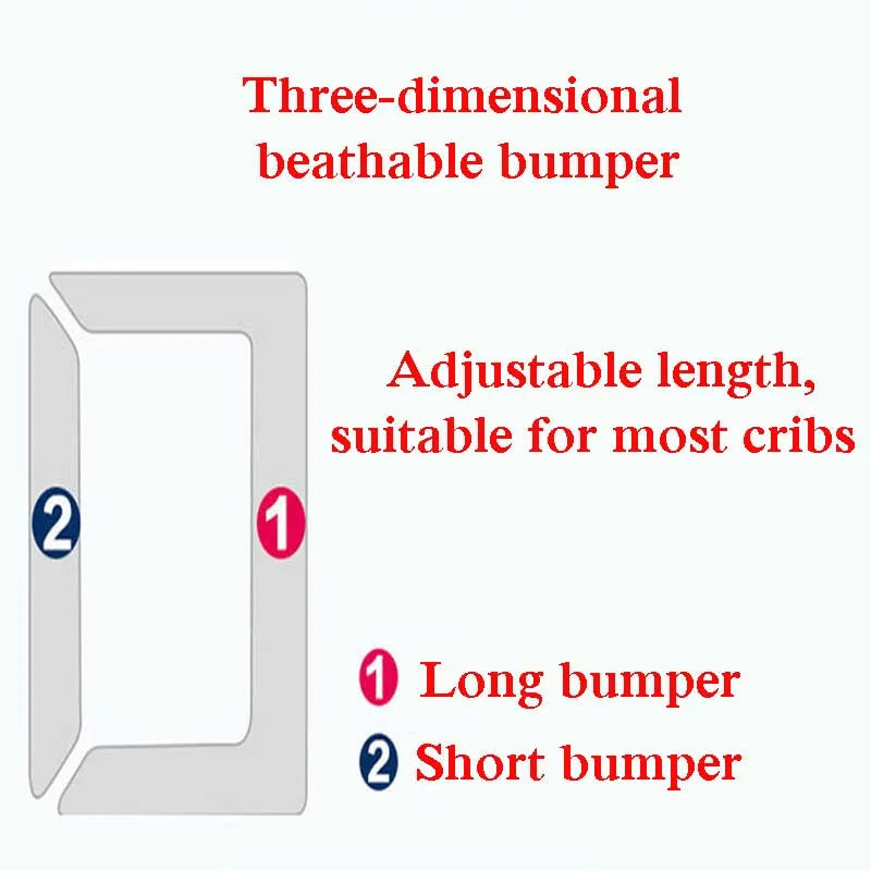 Mesh Baby Crib Bed Bumper Liner Around Protector Anti-Collision Cot Bedding Set