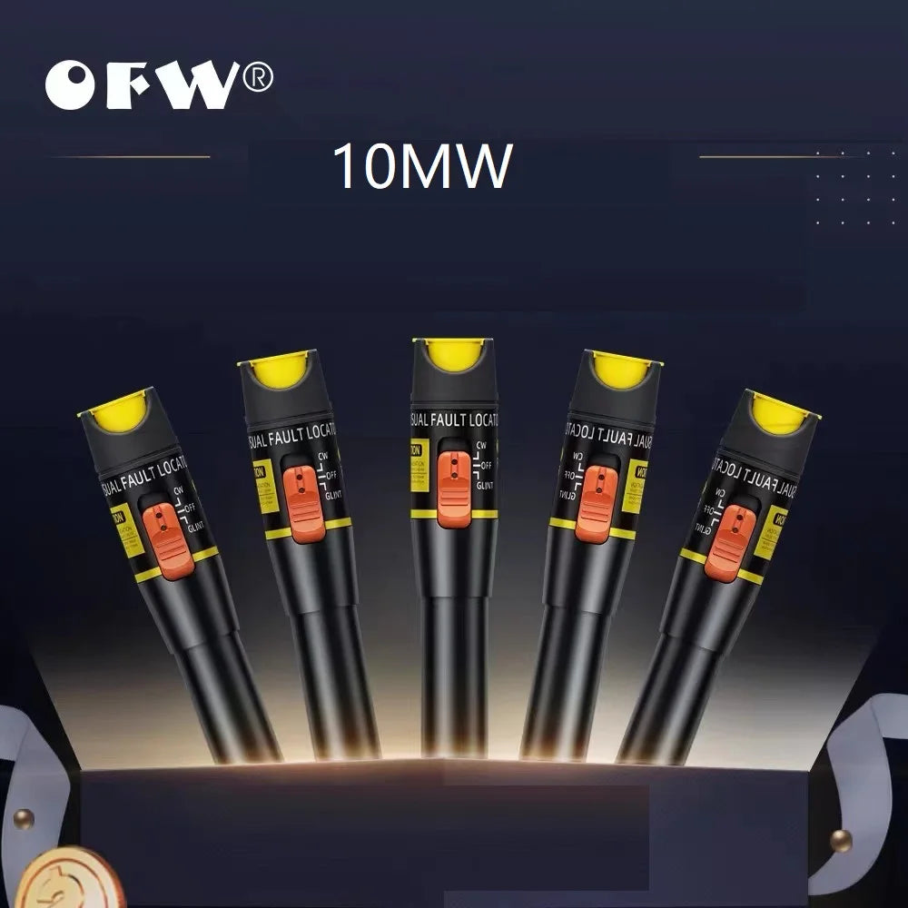 OFW 10MW 30KM Visual Fault Locator30MW Fiber Optic Cable Tester 10KM Range Test Equipment Red Light Pen VFL