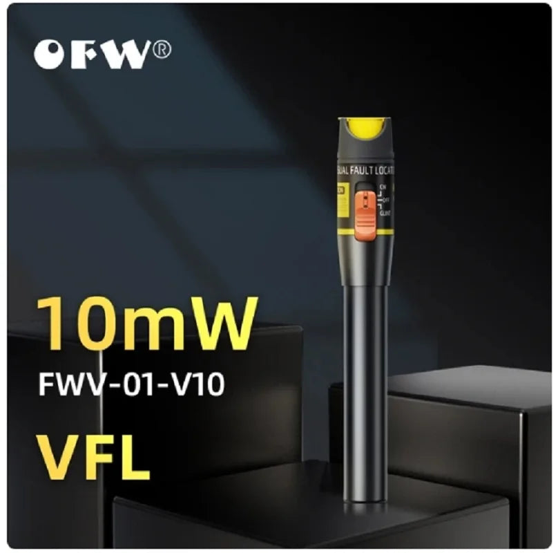 OFW 10MW 30KM Visual Fault Locator30MW Fiber Optic Cable Tester 10KM Range Test Equipment Red Light Pen VFL