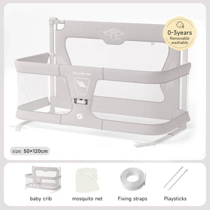3 In 1 Baby Bed Guardrail Crib For Infants Bed Barrier Safety Rail Fence Cot Baby Cribs Adaptable To Bed