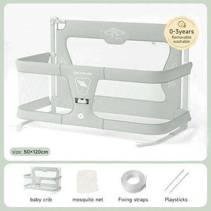 3 In 1 Baby Bed Guardrail Crib For Infants Bed Barrier Safety Rail Fence Cot Baby Cribs Adaptable To Bed