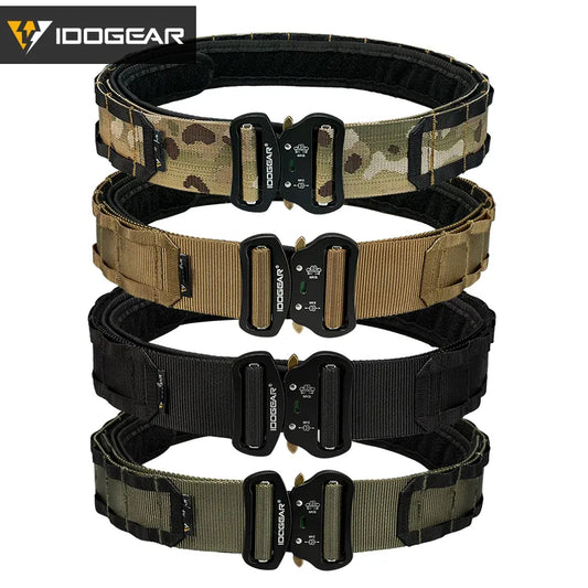 IDOGEAR Tactical 2 inch Combat Belt Quick Release Buckle MOLLE Hunting Sport Mens Belt Durable Outdoor Wargame 3414