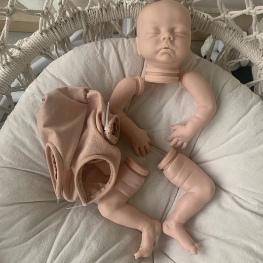 NPK 18inch Reborn Doll Kit Delilah Lifeike fresh color Soft DIY Doll Parts
