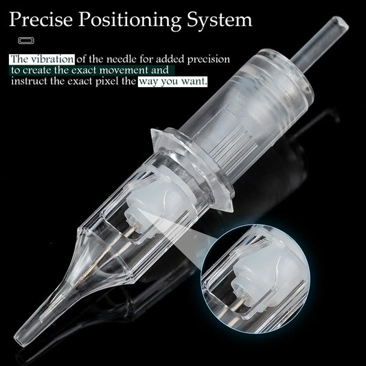 (Pack of 10) INKIN Real Safety Tattoo Needle Cartridge Precise Positioning Liner Shader for Tattoo Permanent Makeup Pen Machine /Box