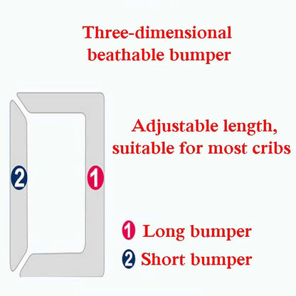 Mesh Baby Crib Bed Bumper Liner Around Protector Anti-Collision Cot Bedding Set
