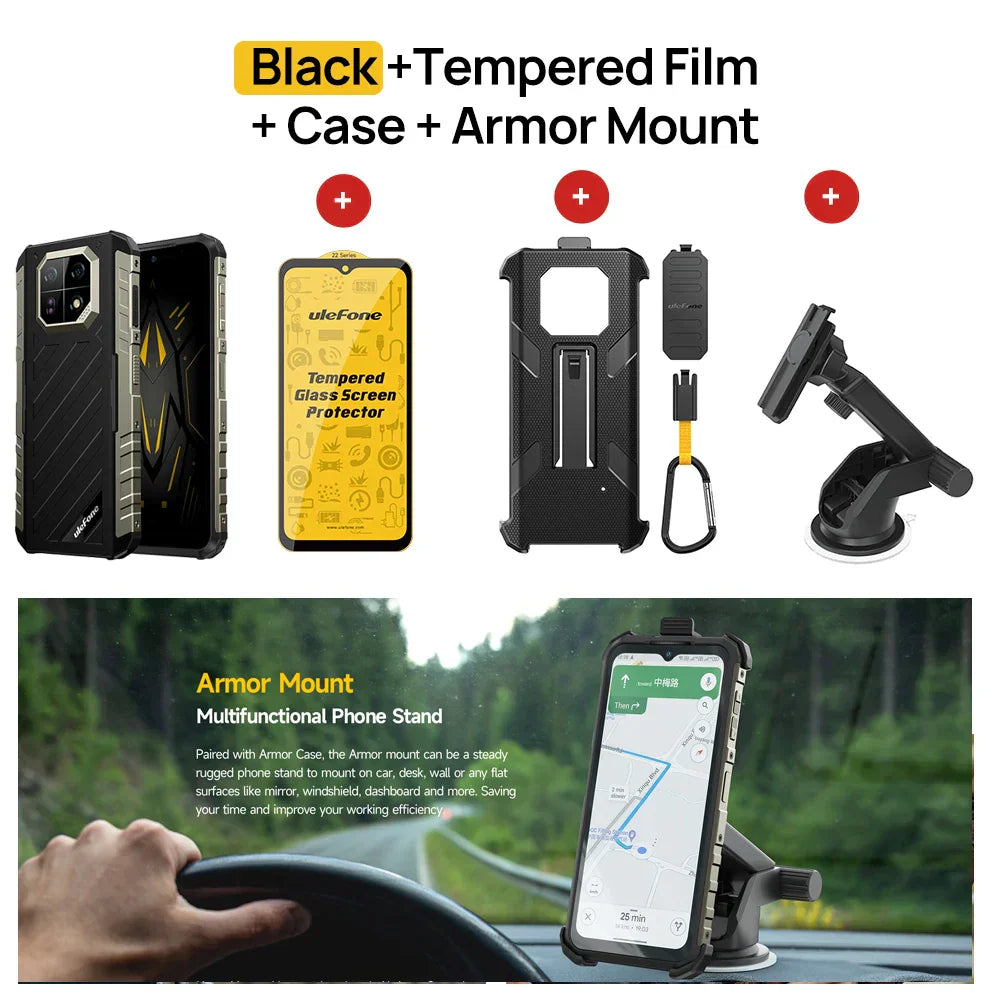 [World Premiere]Ulefone Armor 22 Rugged Phone ,16GB (8GB+8GB) RAM ,128GB/256GB ROM , Android 13 Smartphone,NFC 64MP 4G Phone