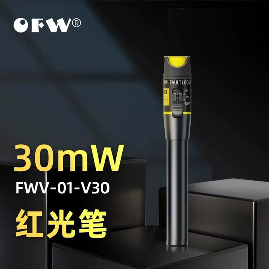 OFW 10MW 30KM Visual Fault Locator30MW Fiber Optic Cable Tester 10KM Range Test Equipment Red Light Pen VFL