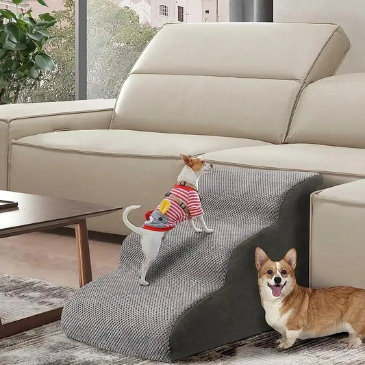 Hot Dog House Dog Stairs Pet 3 Steps Stairs For Small Dog Cat Pet Ramp Ladder Anti-slip Removable Dogs Bed Stairs Pet Supplies