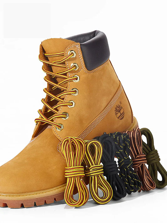 ZHENTOR [2 Pairs] Round Boot Shoe Laces, Heavy Duty and Durable Shoelaces for Outdoor Climbing Hiking Work Boots Shoe Strings