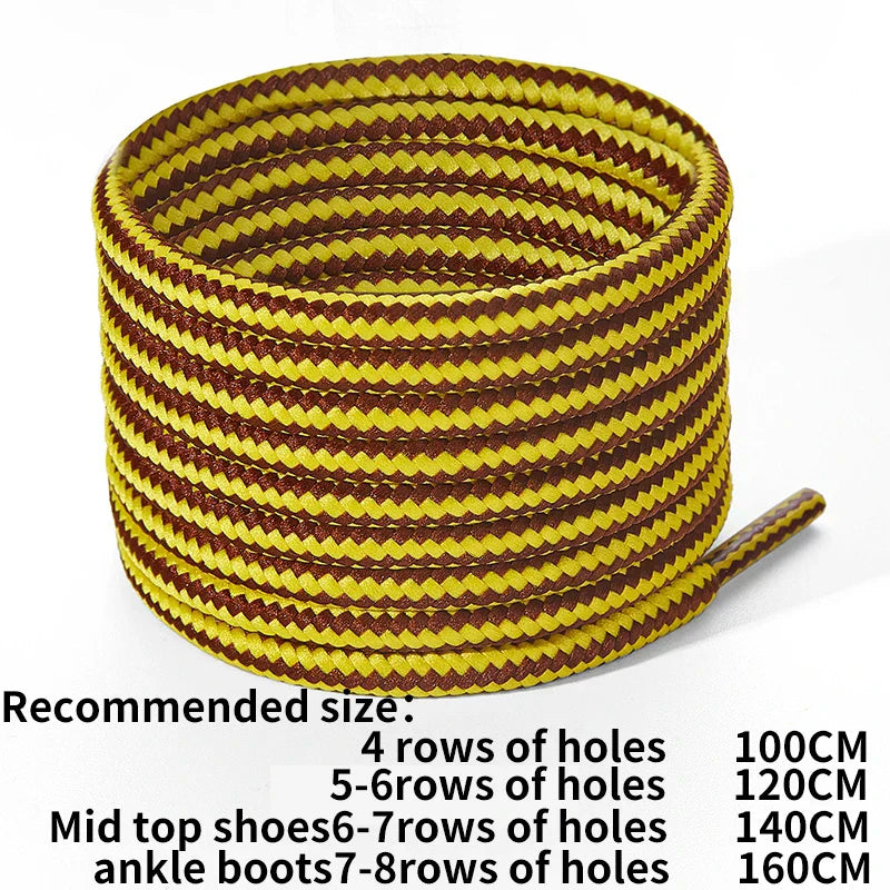 ZHENTOR [2 Pairs] Round Boot Shoe Laces, Heavy Duty and Durable Shoelaces for Outdoor Climbing Hiking Work Boots Shoe Strings