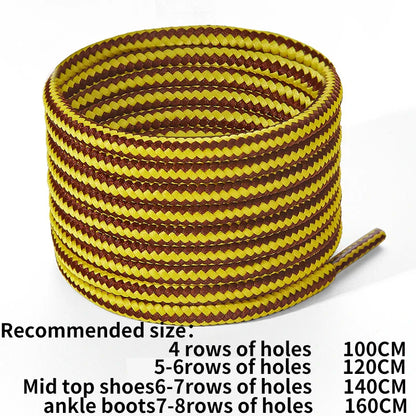 ZHENTOR [2 Pairs] Round Boot Shoe Laces, Heavy Duty and Durable Shoelaces for Outdoor Climbing Hiking Work Boots Shoe Strings