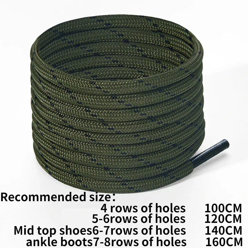 ZHENTOR [2 Pairs] Round Boot Shoe Laces, Heavy Duty and Durable Shoelaces for Outdoor Climbing Hiking Work Boots Shoe Strings