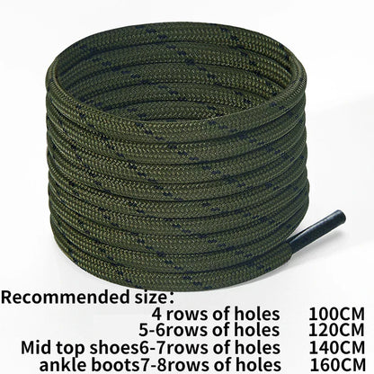 ZHENTOR [2 Pairs] Round Boot Shoe Laces, Heavy Duty and Durable Shoelaces for Outdoor Climbing Hiking Work Boots Shoe Strings