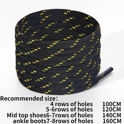 ZHENTOR [2 Pairs] Round Boot Shoe Laces, Heavy Duty and Durable Shoelaces for Outdoor Climbing Hiking Work Boots Shoe Strings