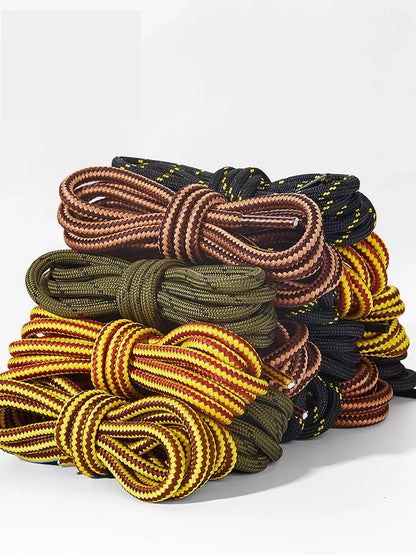 ZHENTOR [2 Pairs] Round Boot Shoe Laces, Heavy Duty and Durable Shoelaces for Outdoor Climbing Hiking Work Boots Shoe Strings