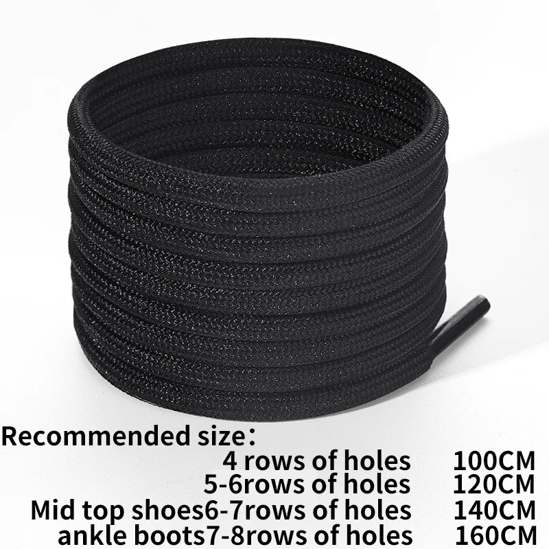 ZHENTOR [2 Pairs] Round Boot Shoe Laces, Heavy Duty and Durable Shoelaces for Outdoor Climbing Hiking Work Boots Shoe Strings