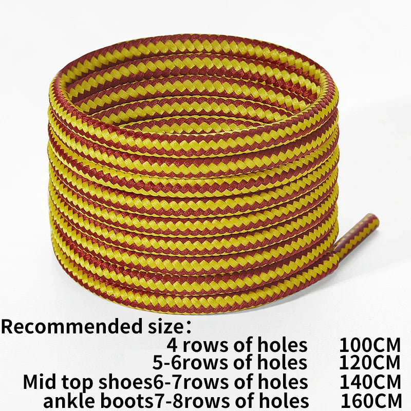 ZHENTOR [2 Pairs] Round Boot Shoe Laces, Heavy Duty and Durable Shoelaces for Outdoor Climbing Hiking Work Boots Shoe Strings