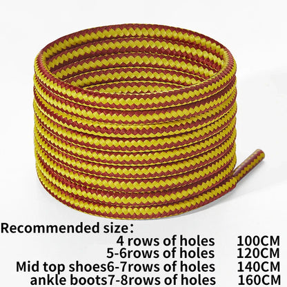 ZHENTOR [2 Pairs] Round Boot Shoe Laces, Heavy Duty and Durable Shoelaces for Outdoor Climbing Hiking Work Boots Shoe Strings