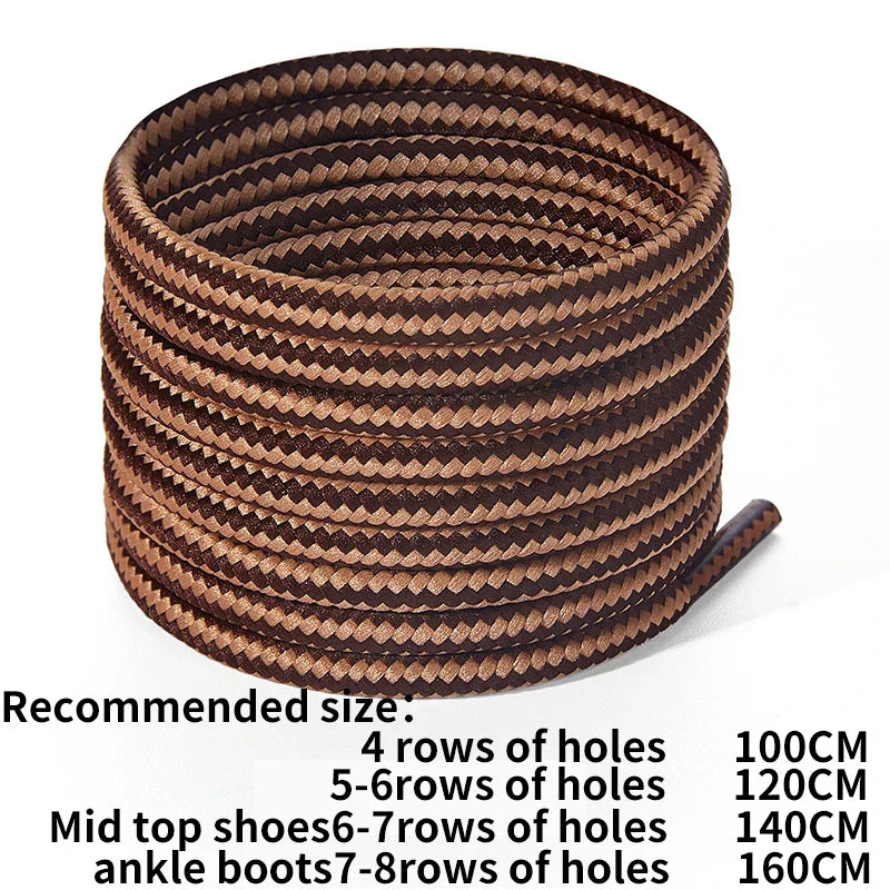ZHENTOR [2 Pairs] Round Boot Shoe Laces, Heavy Duty and Durable Shoelaces for Outdoor Climbing Hiking Work Boots Shoe Strings