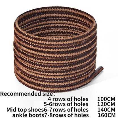 ZHENTOR [2 Pairs] Round Boot Shoe Laces, Heavy Duty and Durable Shoelaces for Outdoor Climbing Hiking Work Boots Shoe Strings